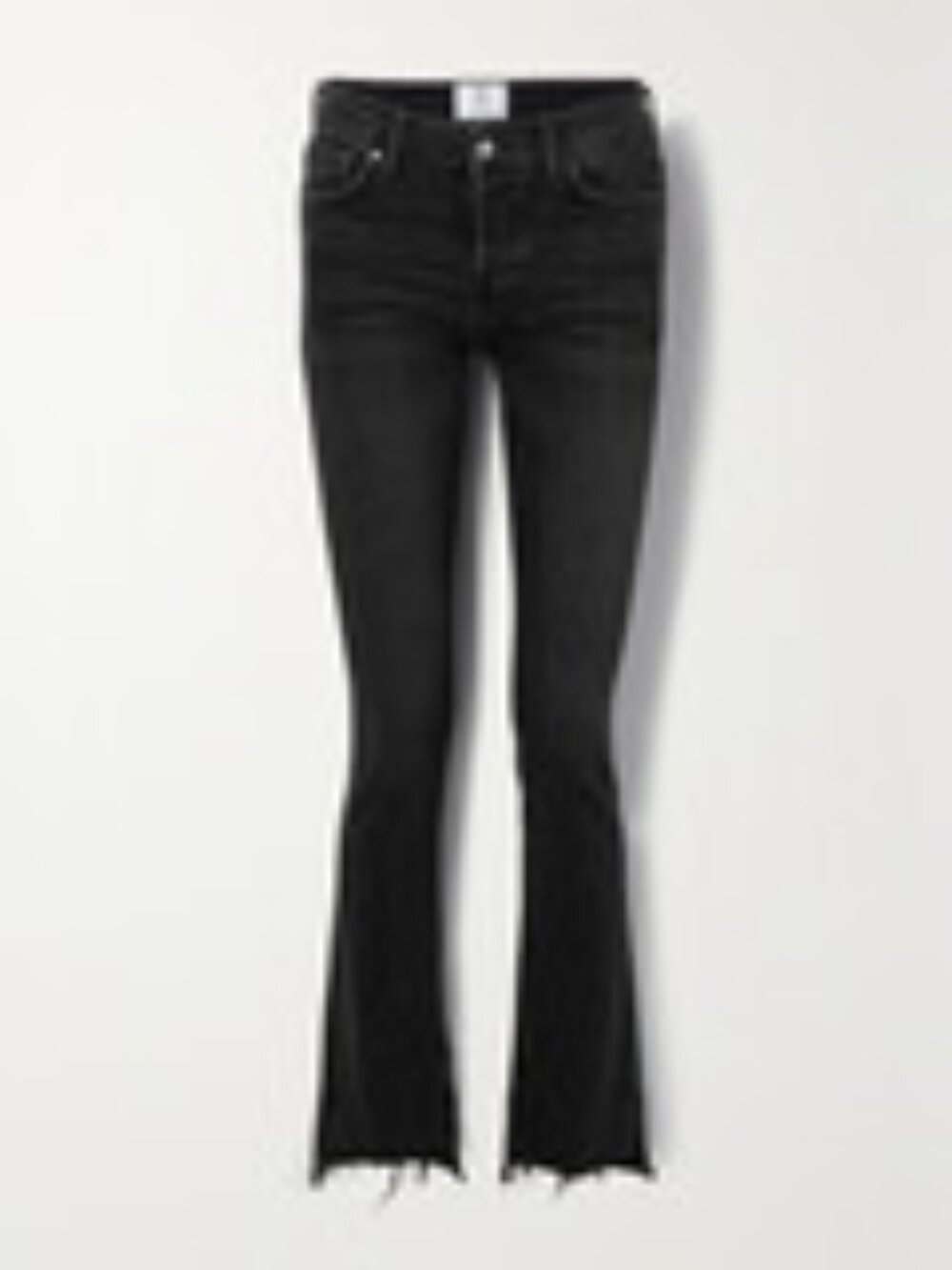 Tristen frayed high-rise bootcut jeans